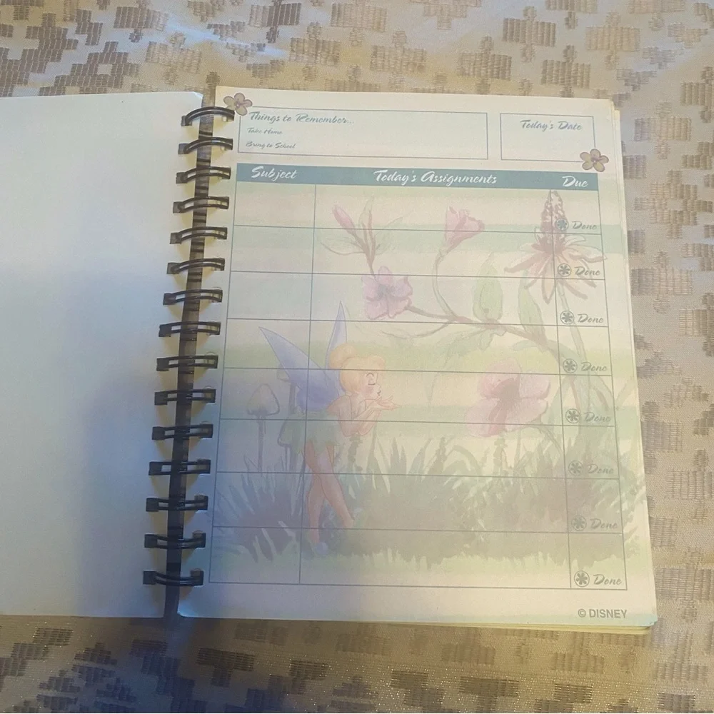 NEW - Disney Tinkerbell Class Assignment Notebook/Address Book with Stickers